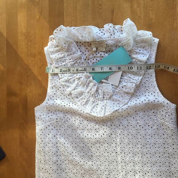 BNWT Kate Spade White Eyelet Top - sz 2A - Picture 15 of 15